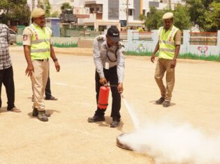 FIRE SAFETY MOCK – DRILL BY TELANGANA STATE FIRE DEPARTMENT 