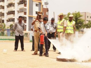 FIRE SAFETY MOCK – DRILL BY TELANGANA STATE FIRE DEPARTMENT 