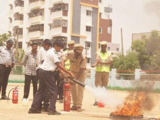 FIRE SAFETY MOCK – DRILL BY TELANGANA STATE FIRE DEPARTMENT 