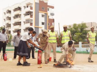 FIRE SAFETY MOCK – DRILL BY TELANGANA STATE FIRE DEPARTMENT 