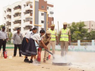 FIRE SAFETY MOCK – DRILL BY TELANGANA STATE FIRE DEPARTMENT 